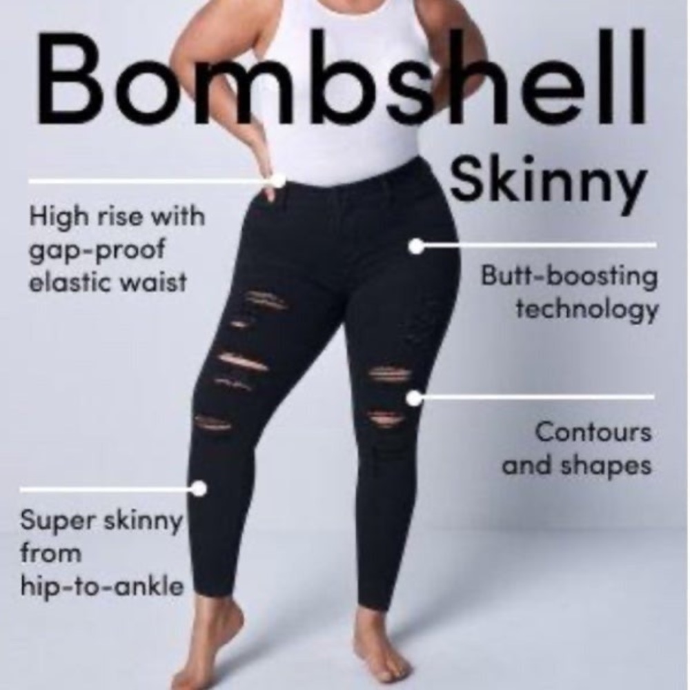 Torrid Bombshell Skinny Premium Stretch High-Rise Destructed Jean 🌟NWOT🌟